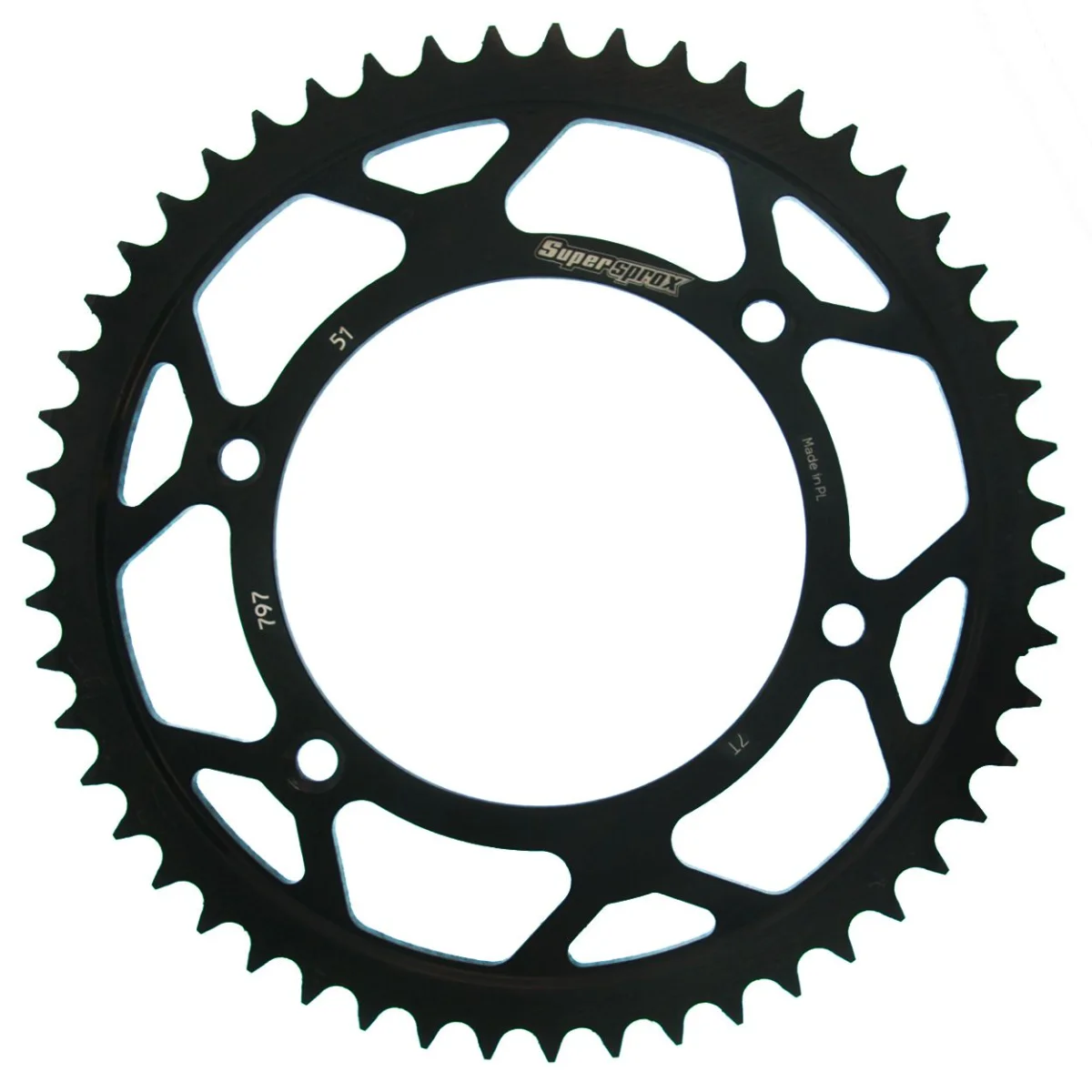 Foaie spate SUPERSPROX RFE-797:51-BLK Negru 51T, 428