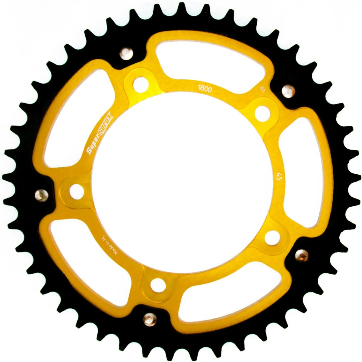 Rear sprocket SUPERSPROX STEALTH RST-1800:45-GLD auriu 45T, 530