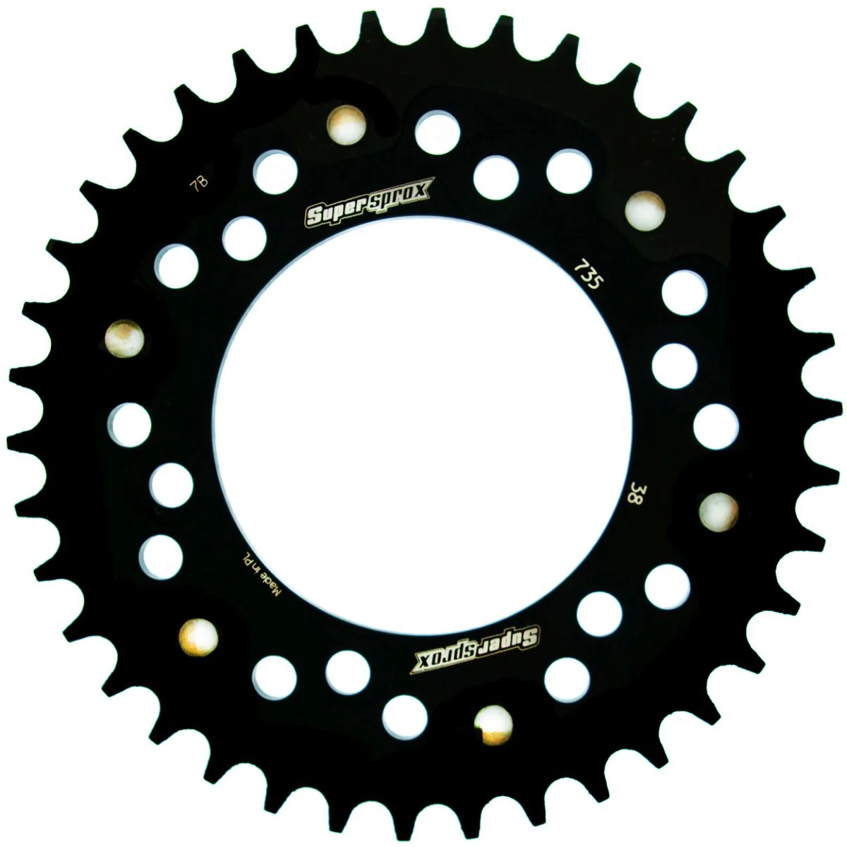 Rear sprocket SUPERSPROX STEALTH RST-735:38-BLK Negru 38T, 520