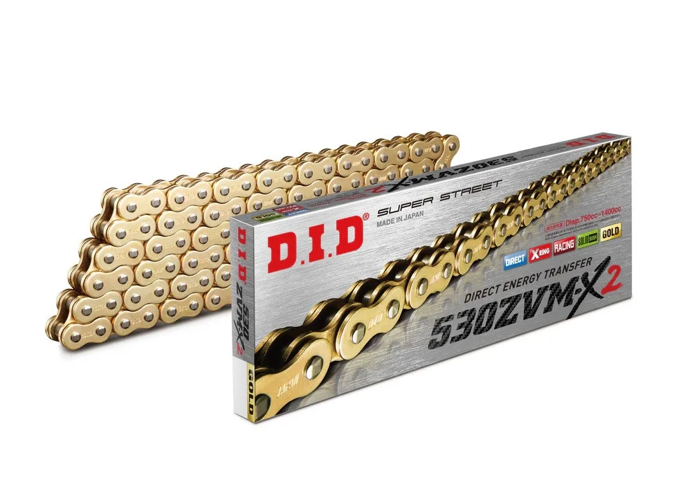 Lant ZVM-X series X-Ring D.I.D Chain 530ZVM-X2 118 zale Gold/Gold