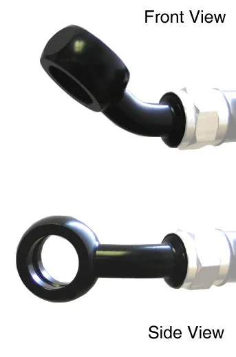 Banjo Venhill POWERHOSEPLUS 3/60087/BLACK 45° Negru