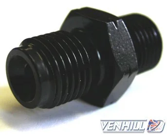 Adaptor tata Venhill POWERHOSEPLUS 3/70125A/BLACK 10x1.25mm concave Negru