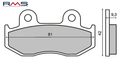Placute de frana RMS 225100270 organic